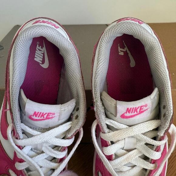Nike Dunk Pink Fuchsia/White Kids Sneakers- SZ 2 Y - Picture 9 of 13